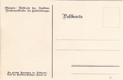 Olympische Spiele Amsterdam 1928, offizielle dt. Spendenkarte m. Abb. Fussball