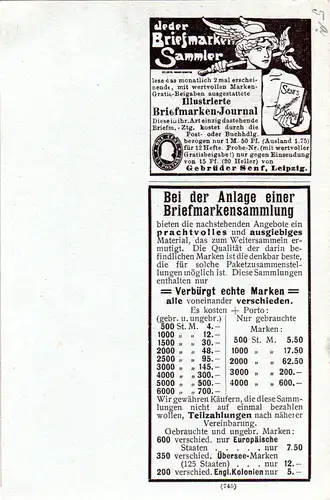 DR PZD 1X, ungebr. 3 neben 2 Pf. Ganzsache m. Reklame Gebr. Senf Leipzig