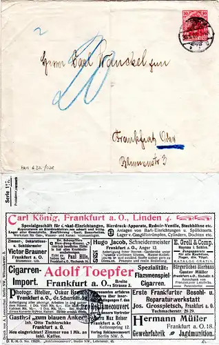 DR 1903, gebr. Privat-Anzeigenumschlag 10 Pf. Germania 