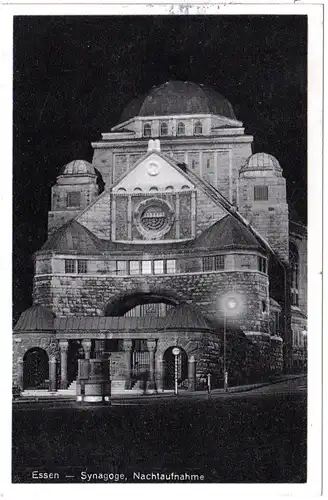 Essen, Synagoge, 1932 gebr. 6 Pf. Privatganzsachenkarte