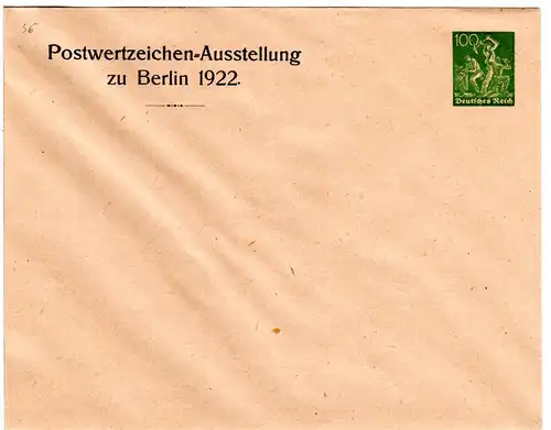 DR, ungebr. 100 Pf. Privatganzsache Umschlag Postwertzeichen Ausstellung Berlin