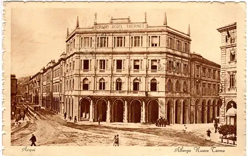 Italien, Acqui, Albergo Nuove Terme, 1931 gebr. sw-AK