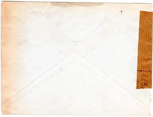 Italien 1946, 3x5 L. auf Zensur Firmen-Brief v. Bolzano n. Österreich.