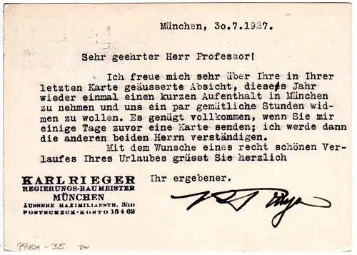 DR, m. Zusatzfr. gebr. 5 Pf. Privatganzsache Karte Münchner Ganzsachen Verein