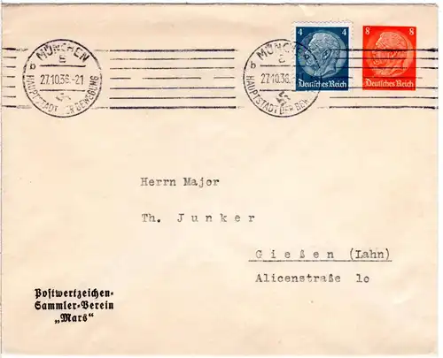 DR, gebr. 8 Pf. Privatganzsache Umschlag Postwertzeichen-Sammler-Verein Mars.