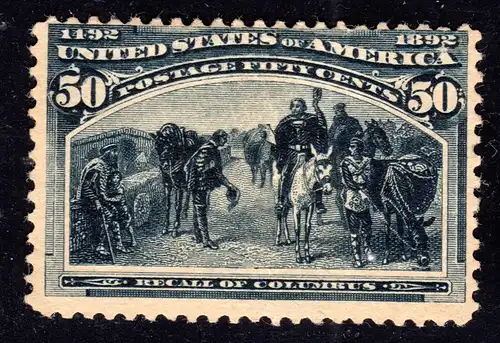 USA 83, ungebr. 50 C. Columbus m. Falz u. Originalgummi