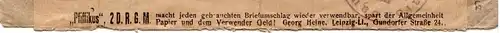 Memel 1921, 60/40 Pf./20 C. auf m. Pfiffikus Etikett wiederverwendetem Umschlag