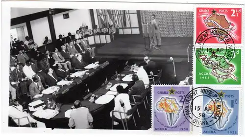 Ghana 1958, Accra Conference on foto-card FDC