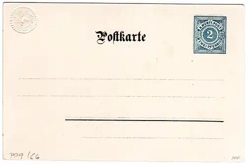 Württemberg 1901, 5 Pf. Privatganzsache Jubiläum der Stuttgarter Schützengilde