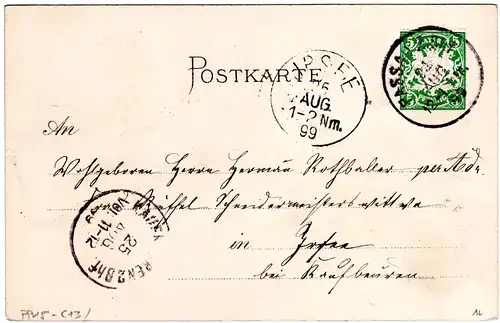 Bayern 1899, 5 Pf. Privatganzsache z. XVI. Alpenverein Generalvers. in Passau