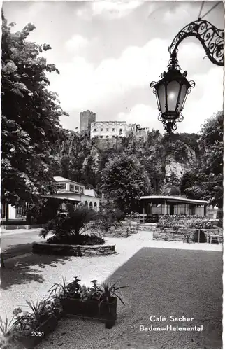 Österreich, Baden-Helenental, Café Sacher, 1966 n. Australien gebr. sw-AK