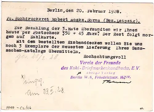 DR, gebr. 3 Pf. Privatganzsache 33 Dt. Philatelistentag Mai 1927 m. Abb. H. Munk
