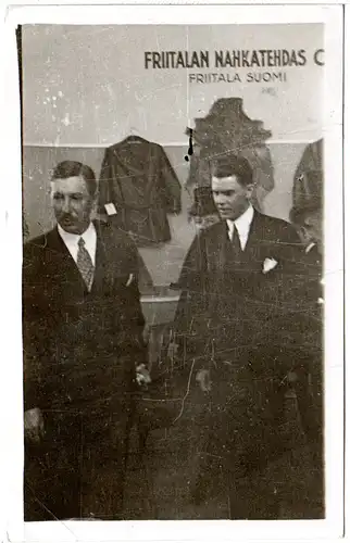 Finnland, Friitala Suomi, Kaufhaus, 1930 m. Polen 30 Gr. v. Poznan gebr. sw-AK