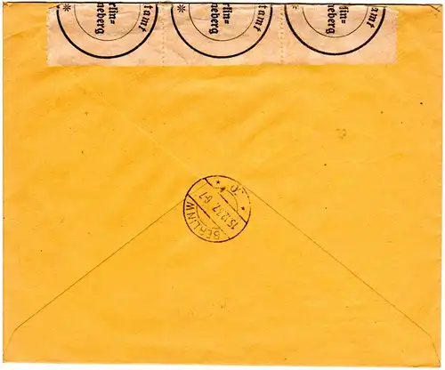 DR 1937, 58 Pf. Edeka Freistempel f. Einschreiben Orts-Postauftrag v. Berlin