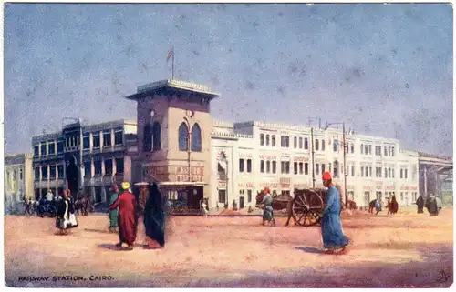 Ägypten, Cairo Railway Station, ungebr. Farb-AK