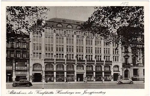 1950, Landpost Stpl. 24a WITZHAVE über Trittau auf Hamburg Alsterhaus AK 