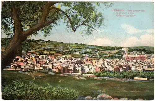 Hebron, Gesamtansicht, ungebr. Farb-AK