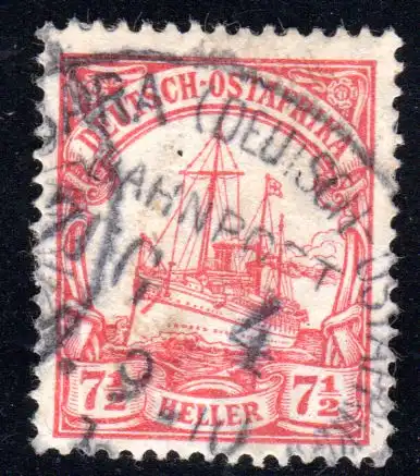 DOA 32, 7 1/2 H. m. Bahnpoststpl. Usambara b Zug 4