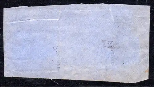 DP China, V 48b, 2x20 Pf. auf Vorläufer Briefstück m. Stpl. Shanghai. Geprüft