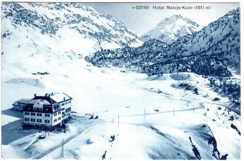 Schweiz, Hotel Maloja-Kulm, 1920 gebr. Photo-AK