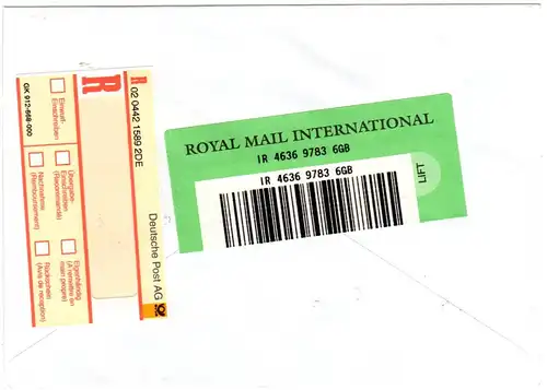 Brit. Antarctic Territory 1998, 3 Wal Marken auf Reko Brief v. Rothera