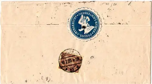 DR 1923, MeF Massenfrankatur 10x5 Mk. vorder-u. rs. auf Brief v. Berlin 