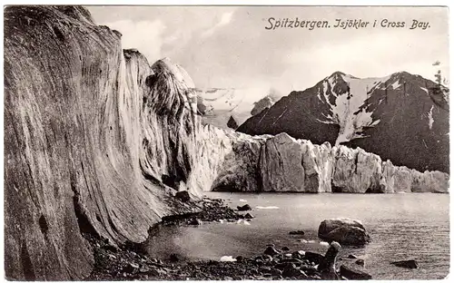 Norwegen 1920, 5+20 öre auf Spitzbergen Polar-AK v. Tromsö n. Australien