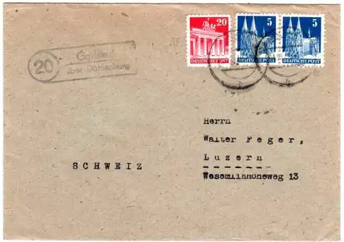 1948, Landpost Stpl. GARLSTORF über Dahlenburg auf Brief m. 20+2x5 Pf.