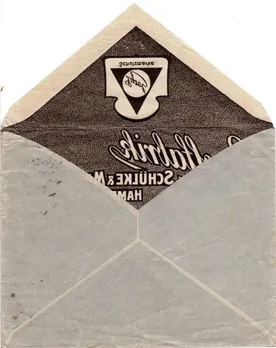 DR 1904, gebr. 3 Pf. Privatganzsache Brief Lysolfabrik Schülke & Mayer Hamburg 