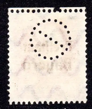 Bayern, gebr. 10 Pf. Freistaat m. Firmenlochung d. Zahnräderfabrik Augsburg