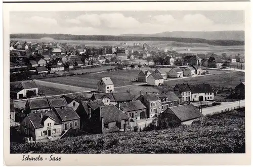 Schmelz - Saar, 1938 gebr. sw-AK m. Stpl. Schmelz-Bettingen über Lebach.