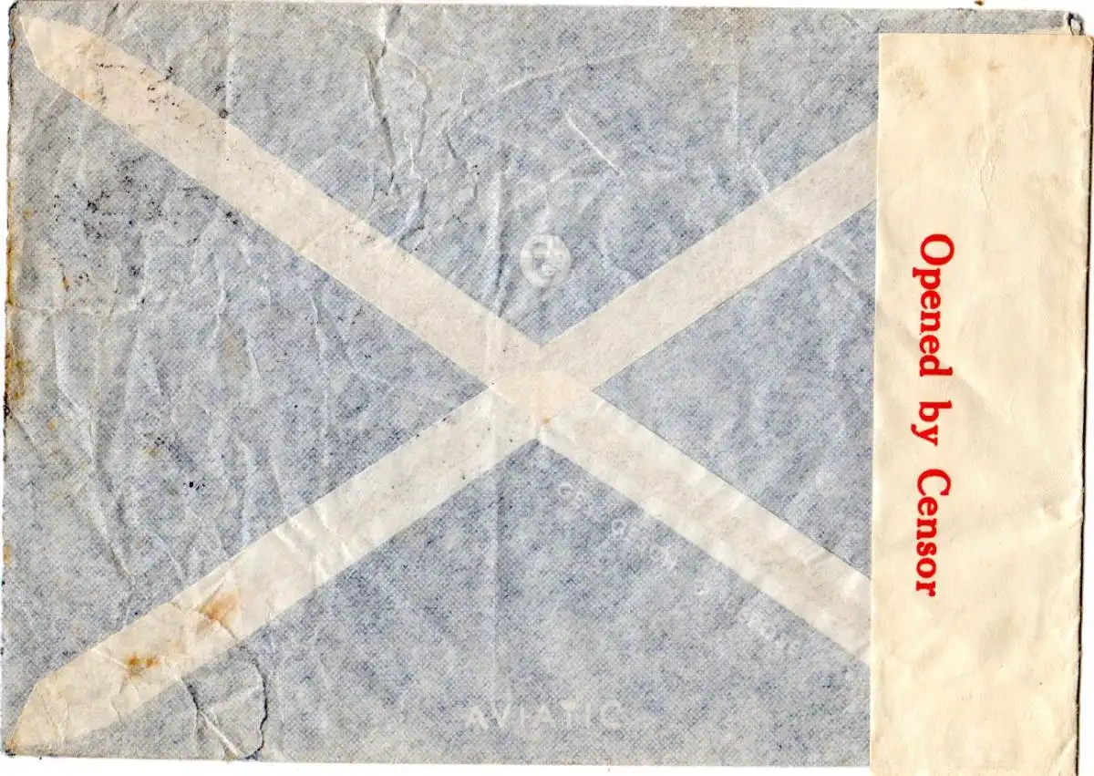 Schweiz 1940, Paar 50 C. auf Luftpost Zensur Brief v. Geneve n. Australien