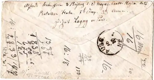 NDP 1870, R3 K:PR:FELDPOST RELAIS No.49 auf FP-Brief n. Bündorf b. Merseburg