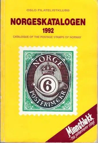 Der Norwegen Spezialkatalog 1992 m. Brief- u. Stempelbewertung ab Vorphila