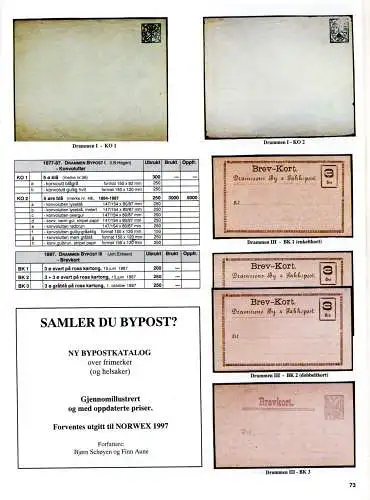 Norwegen Ganzsachen Spezialkatalog 1996/97 m. detailierten Preisen u. Infos!