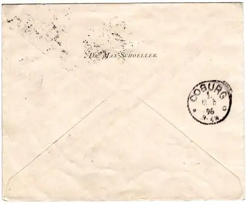 Ägypten 1896, 1 Pia. auf Brief n. Bayern m. Stpl. Shepphard´s Hotel Cairo