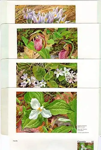 Kanada, kpl. Serie v. 12 ungebr. Blumen Aerogrammen (46-57, Postage/Postes)