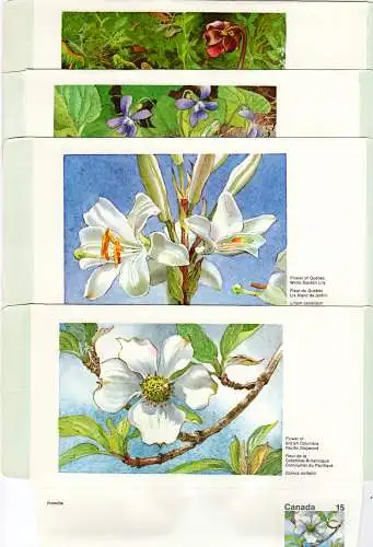 Kanada, kpl. Serie v. 12 ungebr. Blumen Aerogrammen (46-57, Postage/Postes)