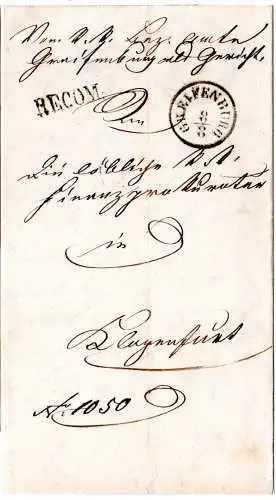 Österreich 1861, Kärnten-K1 Greifenburg u. L1 RECOM: auf Brief n. Klagenfurt