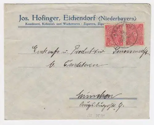 DR 1922, Bahnpost Stpl. Arnst. Land-1 auf Firmen Brief v. Eichendorf. #2005