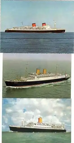 Dampfer Berlin, Bremen u. Hanseatic, 3 ungebr. Schiff-AK