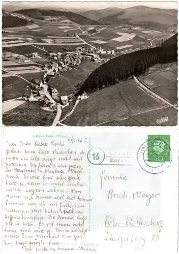 BRD 1960, Landpoststpl. 16 OTTLAR über Korbach auf sw-AK m. 10 Pf.