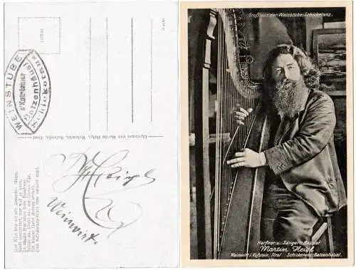 Kufstein, Gruss aus der Weinstube Schicketanz m. Wirt M. Heigl u. Unterschrift