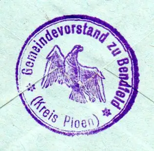 DR 1933, Landpost Stpl. BENDFELD über Schönberg Land auf Brief m. 12 Pf.