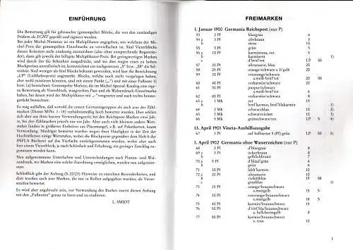 Infla Bücherei 33, DR, Bewertung d. gebr. Viererblocks Germania/Infla, 23 S.