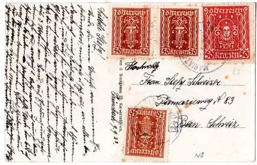 Österreich, Hofstetten a. d. Pielach, 1922 gebr. sw-AK