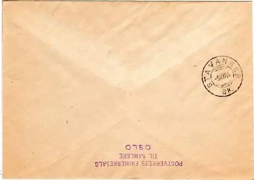 Norwegen 1944, Landshjelpen kpl. auf Einschreiben Brief v. Oslo n. Stavanger