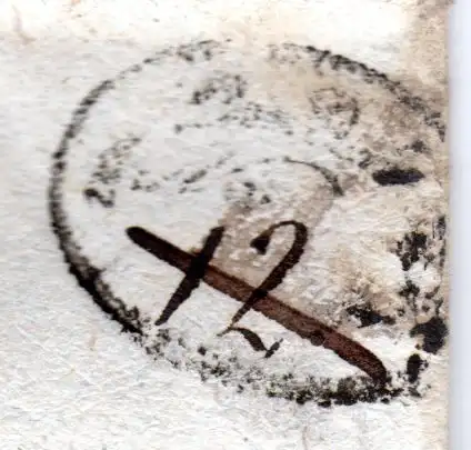 Bayern 1824, ovaler Fahrpoststpl. "von Landshut No." auf Brief n. Hengersberg