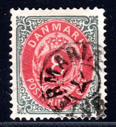 Dänemark, 8 öre m. Sternstempel ÖSTERMARIAE