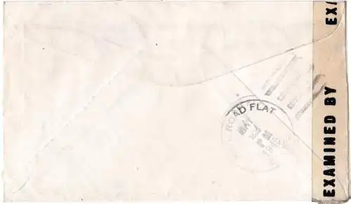 USA 9.5.1945, Brief m. 30 C. n. Dänemark m. RETURN TO SENDER SERVICE SUSPENDED